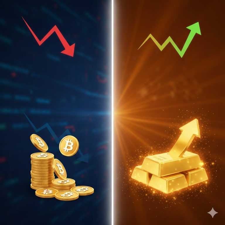 Bitcoin e oro, strade separate